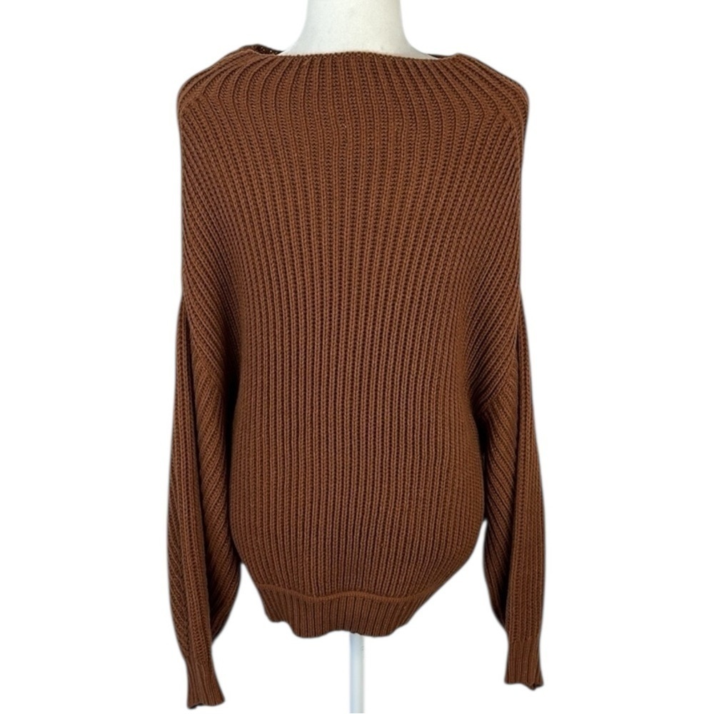Listicle Brown Mock Neck Dolman Sleeve Sweater NWT - Picture 5 of 8